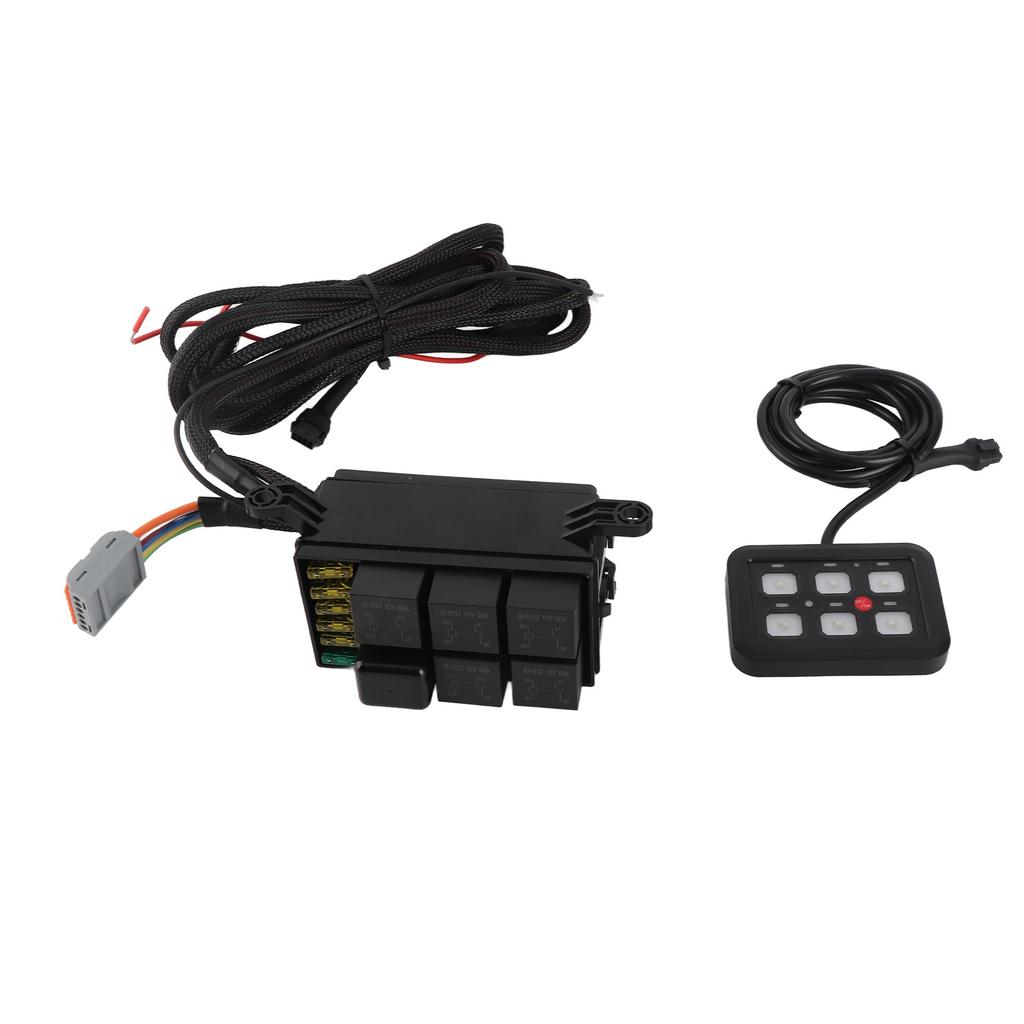 6 Gang Switch Panel Electronic Multi Color Light Control Circuit Relay System for Trucks Boats SUV
