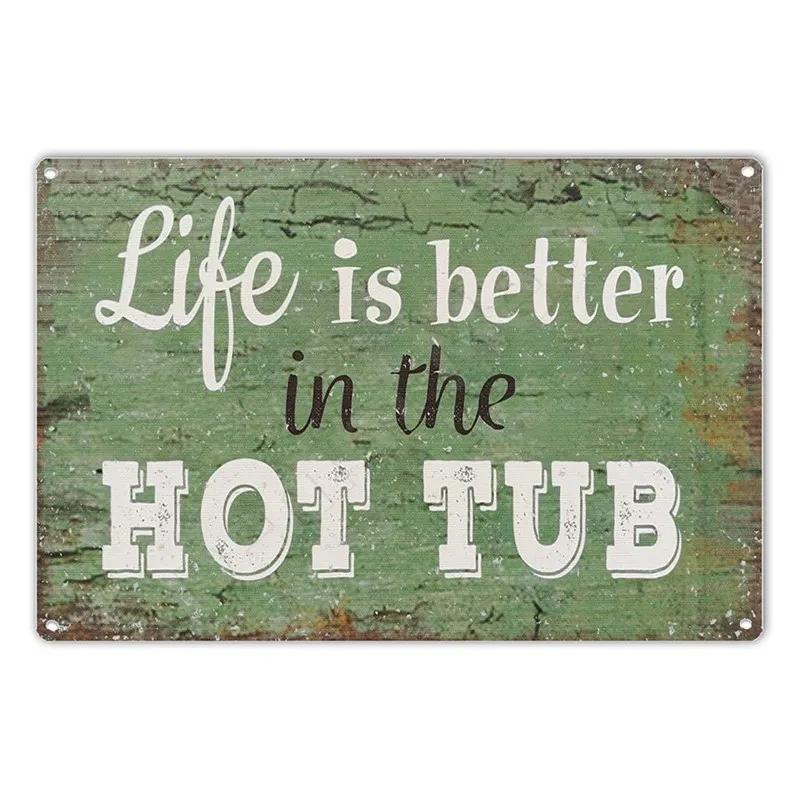 Välkommen till bubbelpoolbaren Poster Bubbelpoolregler Vintage Metallplåtskyltar Pub Klubbdekoration Regel Väggkonst Plåt Heminredning N354