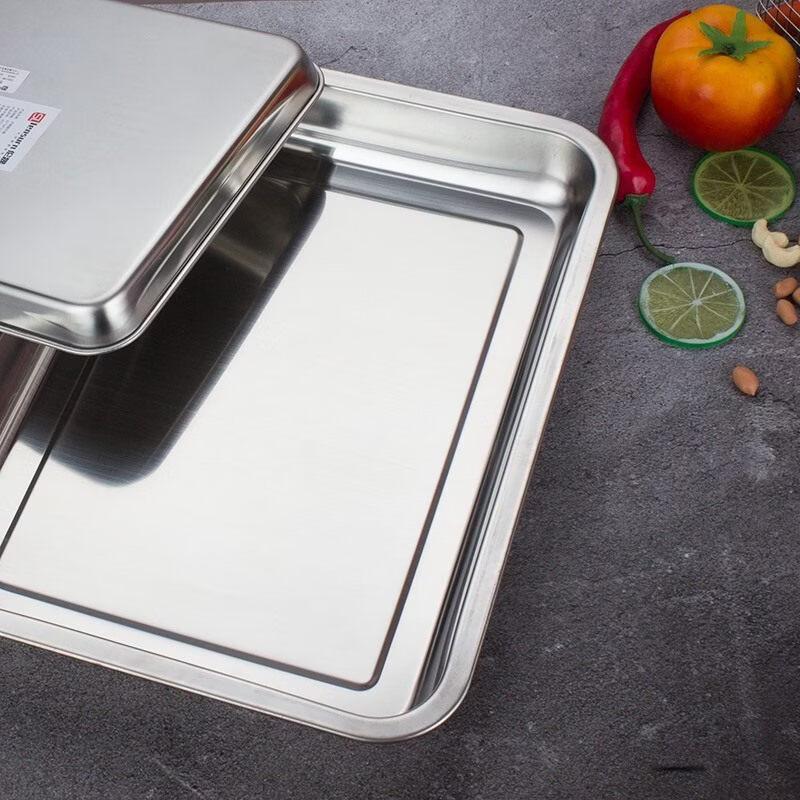304 Stainless Steel Rectangular Deep Serving Tray