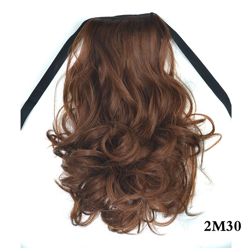 Hort Wellige Pferdeschwänze Kordelzug Pferdeschwanzverlängerung Schwarz Braun Farbe Schneller Stil Synthetisches Haarteil für Frauen Täglicher & Partygebrauch