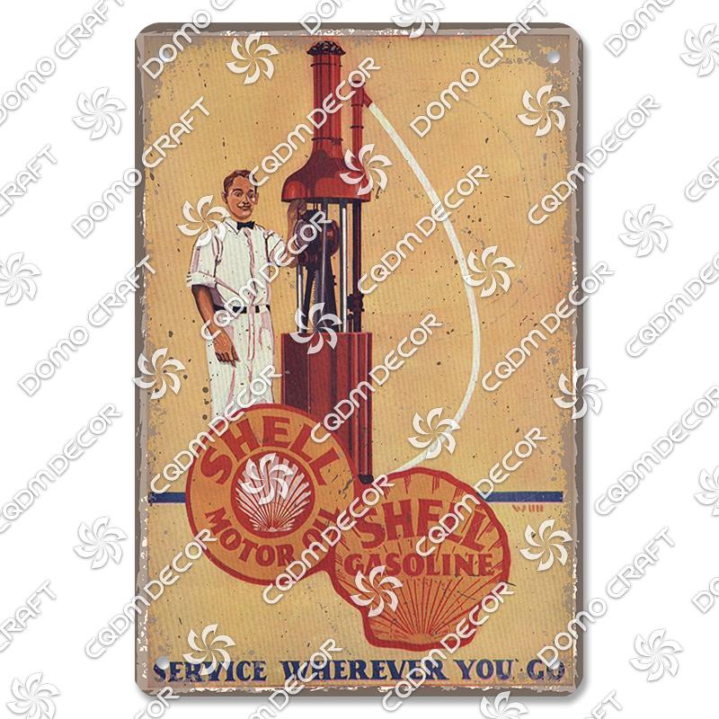 Motor Oil Poster Vintage Metal Plate Energol Oilzum Car Parts Oil Change Metal Tin Signs Wall Decor Garage Club Man Cave