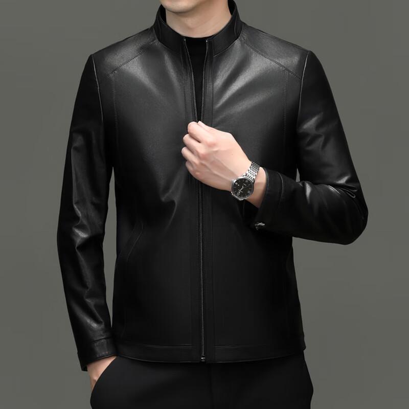 

Мужская куртка Yiliteng из овчины со стойкой воротником YTMMRXF2130 4XL