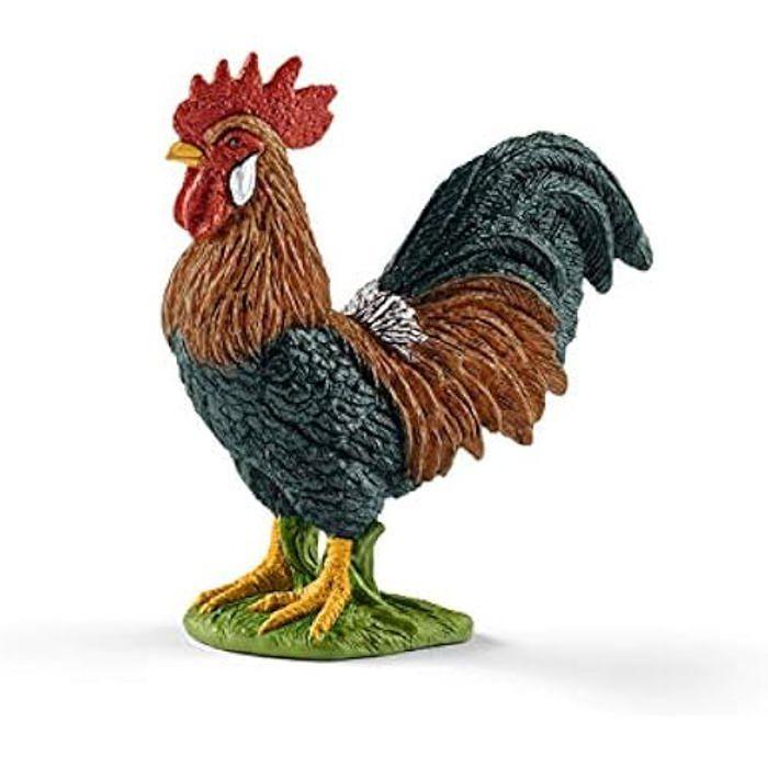 Figurine - SCHLEICH - Coq - Rouge - 3 ans et plus - 3 x 6 x 6 cm
