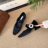 Chinese Style Embroidered High Heels Female Retro Mary Jane Square Head Single Shoes Female Versatile Fairy Style High-end Shoes Female