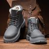 Winter Schneestiefel Herren Fleece Verdickt Thermische Martin Stiefel Herren Casual Kurze Stiefel High Top Wasserdicht Nordost Baumwollschuhe