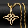 Stainless Steel Simple Witch's Irish Knot Necklace Infinity Witch Jewelry Women's Charm Casual Charm Jewelry Gift