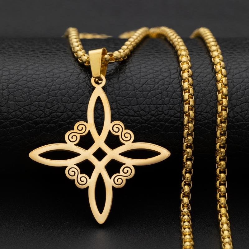 Stainless Steel Simple Witch's Irish Knot Necklace Infinity Witch Jewelry Women's Charm Casual Charm Jewelry Gift