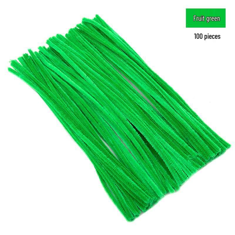 Encrypted Pipe Cleaners: Dense, Thickened 8mm White Strips with Mixed Colors for Handmade DIY Bouquets