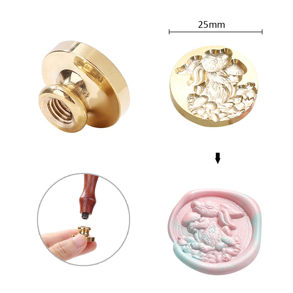 Special-shaped Fire Paint Copper Head 3D Relief Wax Sealing Copper Head Classic Vintage DIY Manual Account for Gift Scrapbooking