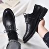 Middle-aged and Young Leather Shoes Men's Cowhide Four Seasons Business Formal Suits Heightening Casual Shoes British Style Wedding Groom Shoes