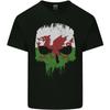 Wales Skull Welsh Gym Biker Flag Kids T-Shirt Childrens