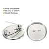 50pcs 15mm/20mm/30mm Silver Brooch Clasps Pin Disk Base Disc Blank Flat Trays for DIY Jewelry Craft Making Accessories