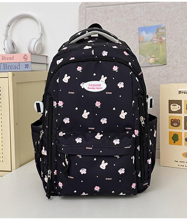 

Летний новый милый школьный ранец для учеников начальной школы, рюкзак большой вместимости для студенток колледжа чёрный