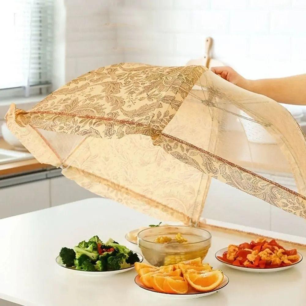 Breathable Food Covers Foldable Vegetable Cover Umbrella Durable Dining Table Mesh Cover
