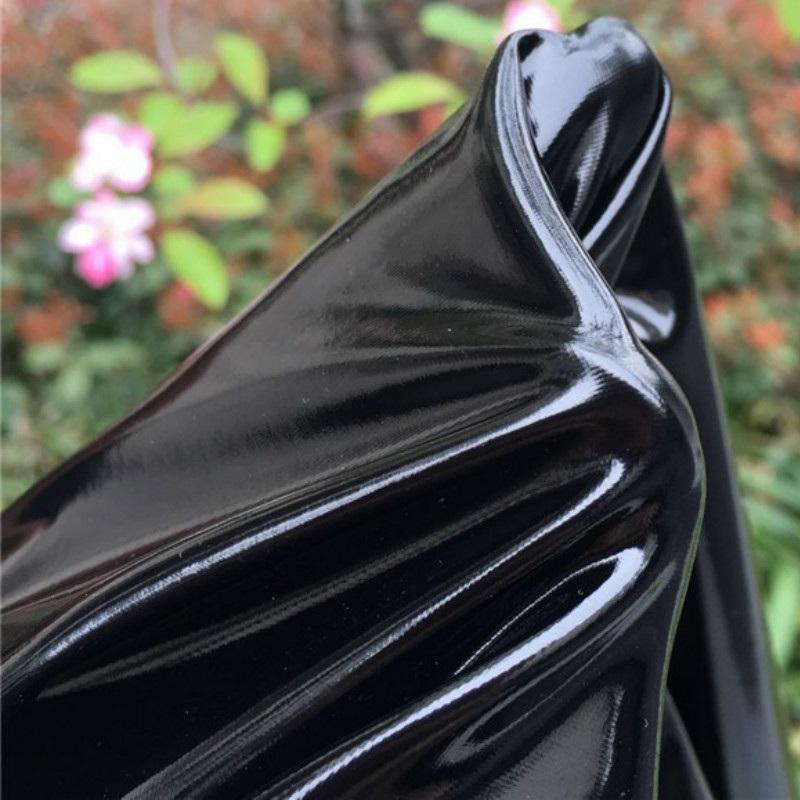 150*145cm Glossy Soft Stretch Vinyl Polyester Faux PU Leather Fabric Laser Mirror PVC Fabric Dress Upholstery Diy Apparel Craft
