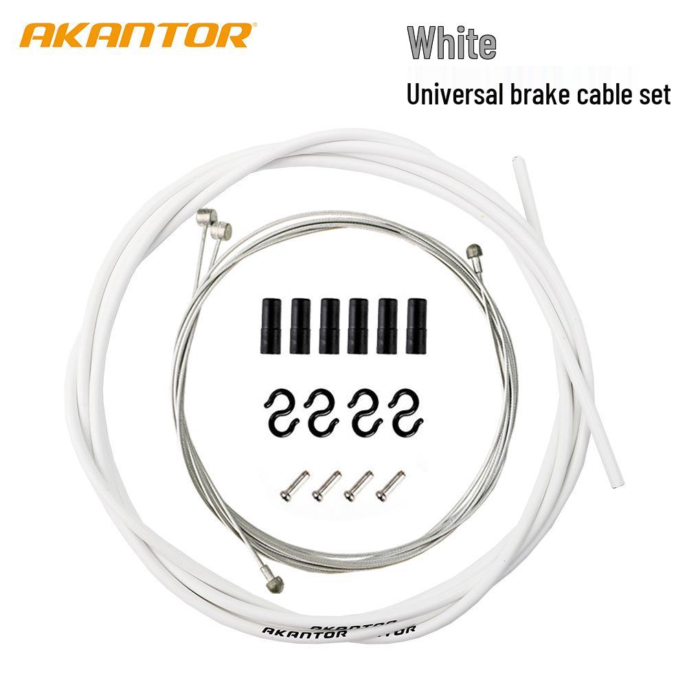 AKANTOR Bicycle Brake & Gear Shift Cable Set for Mountain, Road, or Folding Bikes