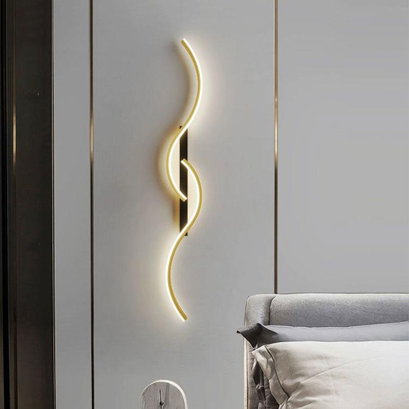 Black Gold LED Wall Lights for Bedroom Living Room Black Gold LED Wall Lamps Wall Sconce for Corridor Aisle AC85-265V