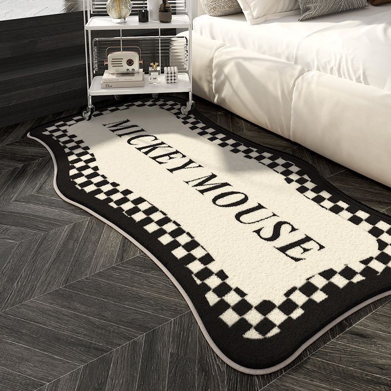 Carpet Bedroom Bed Blanket Sleep and Sit Wash and Rub Black Thickened Plush Room Bay Window Floor Mat