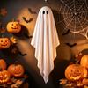 Outdoor Halloween Decorations Hanging Ghost Decoration, Large Spooky with Hook Entrance Ornaments for Tree, Front Yard, Patio, Lawn, Garden,