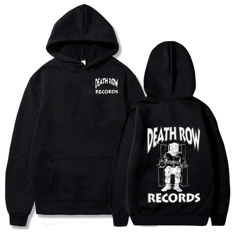 Death Row Records Hoodies Frühling Herbst Fleece Hoodie Pullover Mode Männer Frauen Locker Kapuzenpullover Hip Hop Streetwear Top
