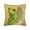 Pillow Case Gentleman Frog Comfy Pillow Cover For Sofa Home Decor Retro Trendy Pillowcases