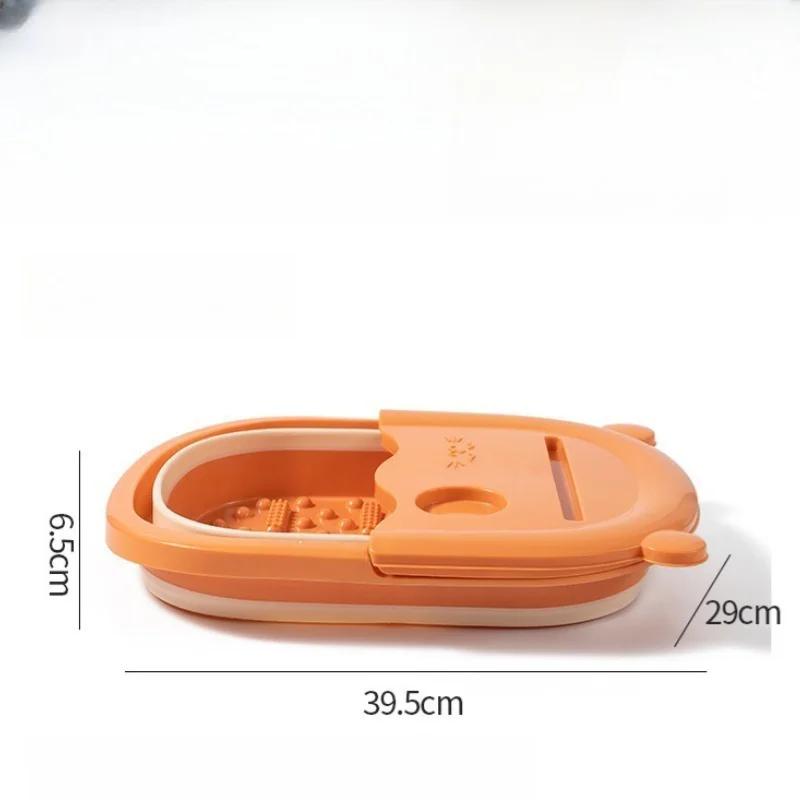 Portable Footbath Massage Bucket Easy To Store Foot Soaking Bath Tub Folding Basin for Relaxing and Pain Relief