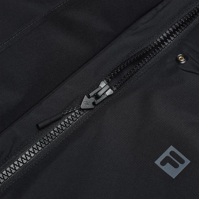 Fila Warm Versatile Hooded Jacket Two-Piece Set Women Tops Deep-Black A11W517706FBK