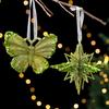 Christmas Decoration Festive Glitter Sparkle Snowflake Hanging Ornaments Home