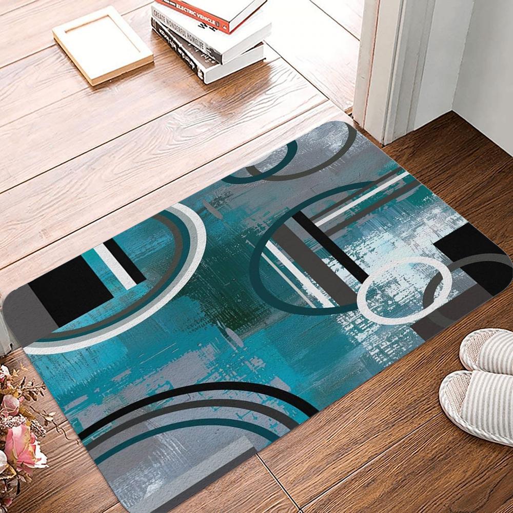 Modern abstract geometric Entrance Doormat Non-Slip Rugs Carpet Indoor Outdoor Floor Mat Living Room Bedroom Bath Kitchen Rug