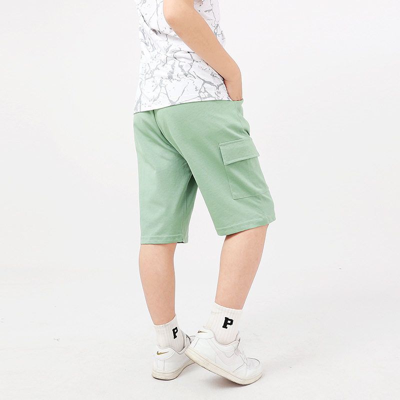 Summer Crawler K-style Kids Pure Color Sports Shorts Children's Quick-Drying Breathable Cargo Pants Girl Mid-Waist Pants