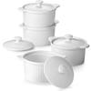 Ramekins - DOWAN - 207ml - Porzellan - Deckel - Griffe