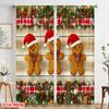 2 Stück, 2D-Flachdruck Vorhänge Rollos Lebkuchen Weihnachten Schneeflocken Feiertag Polyestergewebe (ohne Stange) Wohnkultur