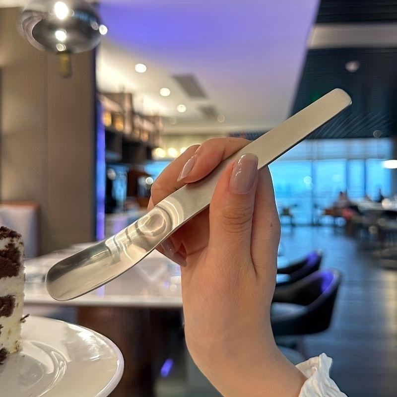 

Dessert Spoon Long Handle, Mixing Yogurt Oatmeal Spoon Exquisite Coffee Spoon, Stainless Steel Cake Spoon Jar Ice Cream Spoon 1pc