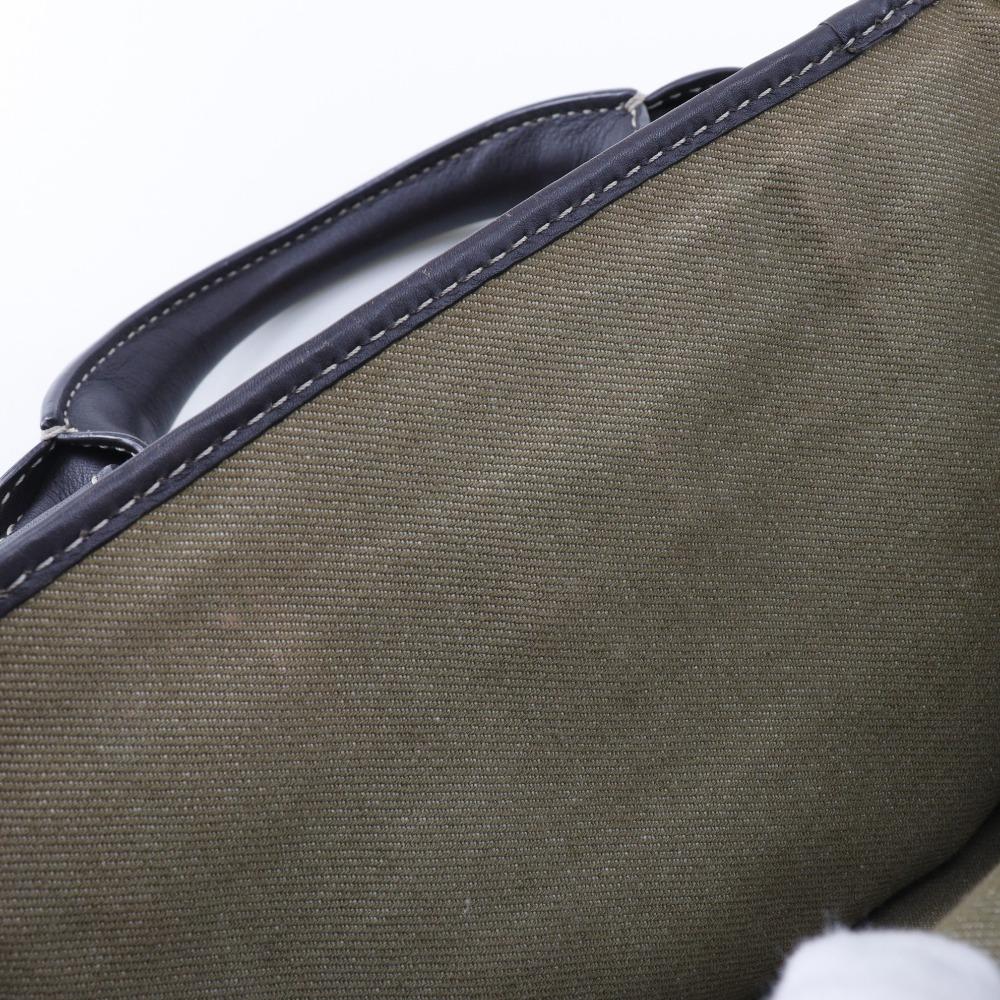 Celine Boogie Bag Handbag Macadam Khaki Canvas Women Used