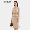 PORTS Women's Textured Wool Splice Dress