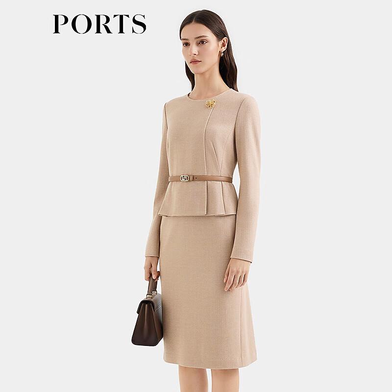 PORTS Women's Textured Wool Splice Dress