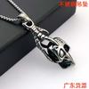 Halloweenowa Osobowość Orli Pazur Czaszka Stal Nierdzewna Wisiorek Hip Hop Wszechstronny Tytanowa Stal Naszyjnik Łańcuch do Swetra