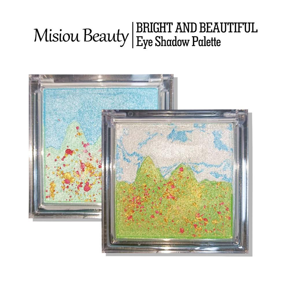 Misiou Beauty Eye Shadow New Halloween Christmas Stage Make Makeup Light Landscape Eye Shadow Disk