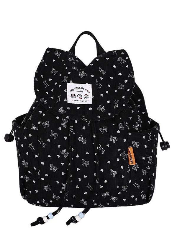 Minimalist Corduroy Womens Backpack With Fabric For School And Commuting