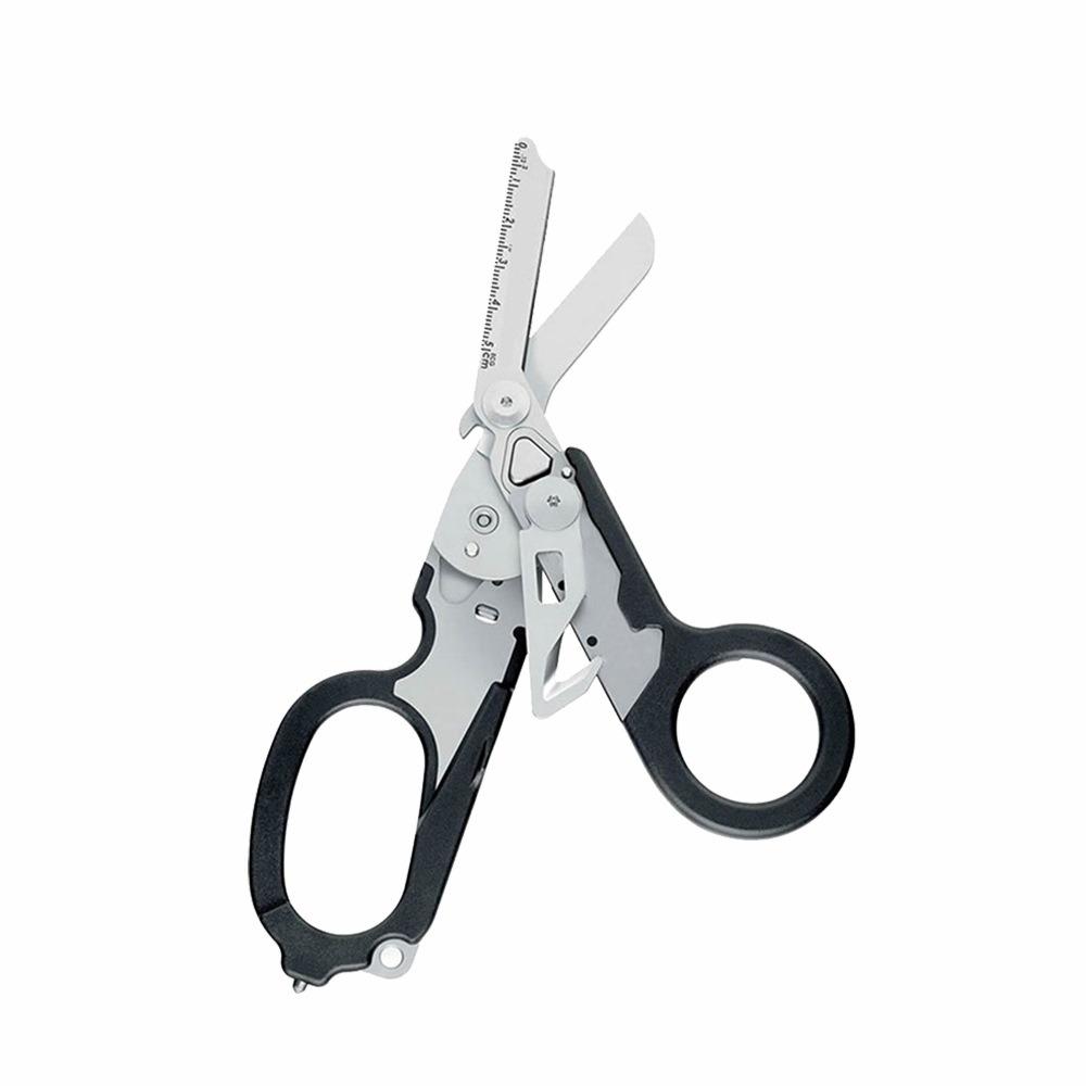 Tactical Rescue Scissor Replace for Leatherman First Aid Expert Folding Raptor Scissors Outdoor Survival Tool Combination Gadget Black-No Case