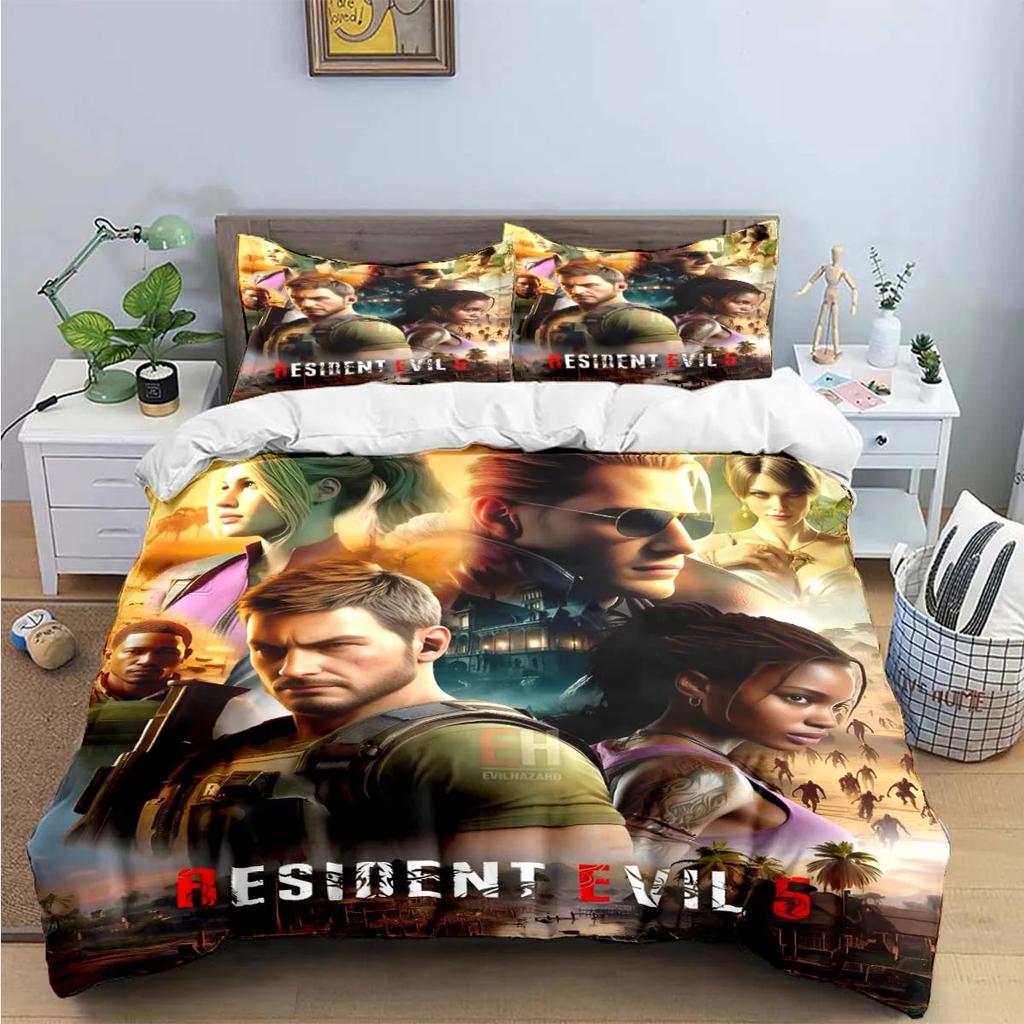 Fashion 3D Movie R-Resident Evil Print Bedding Sets Bed Supplies Set Duvet Cover Bed Comforter Set Bedding Set Luxury Gift