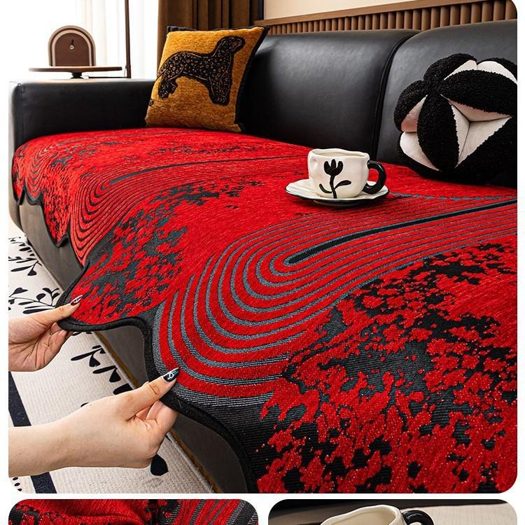 Irregular Shaped Sofa Cushion One Piece Cover Fabric  High Grade Anti Slip and Anti Cat Scratch  All Season Suitable Straight Row Sofa Seat Cushion
