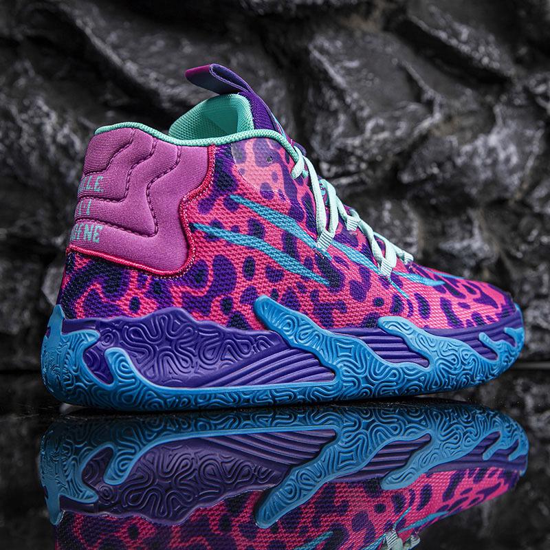 Die Melo Ball Basketballschuhe der dritten Generation für männliche Studenten im echten Kampf, Stoßdämpfung auf Zementboden, verschleißfest und rutschfest chil