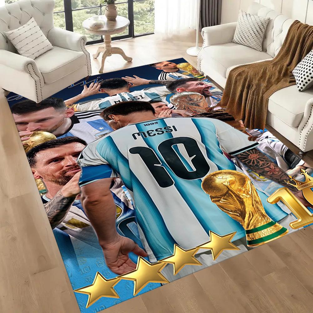 Messi 536 Fußmatten-Design für Eingangsbereich Foyer Wohnzimmer Flur Rutschfester Teppich Anime Bürodekoration Perfektes Geschenk für Valentinstag Hochzeit Geburtstag
