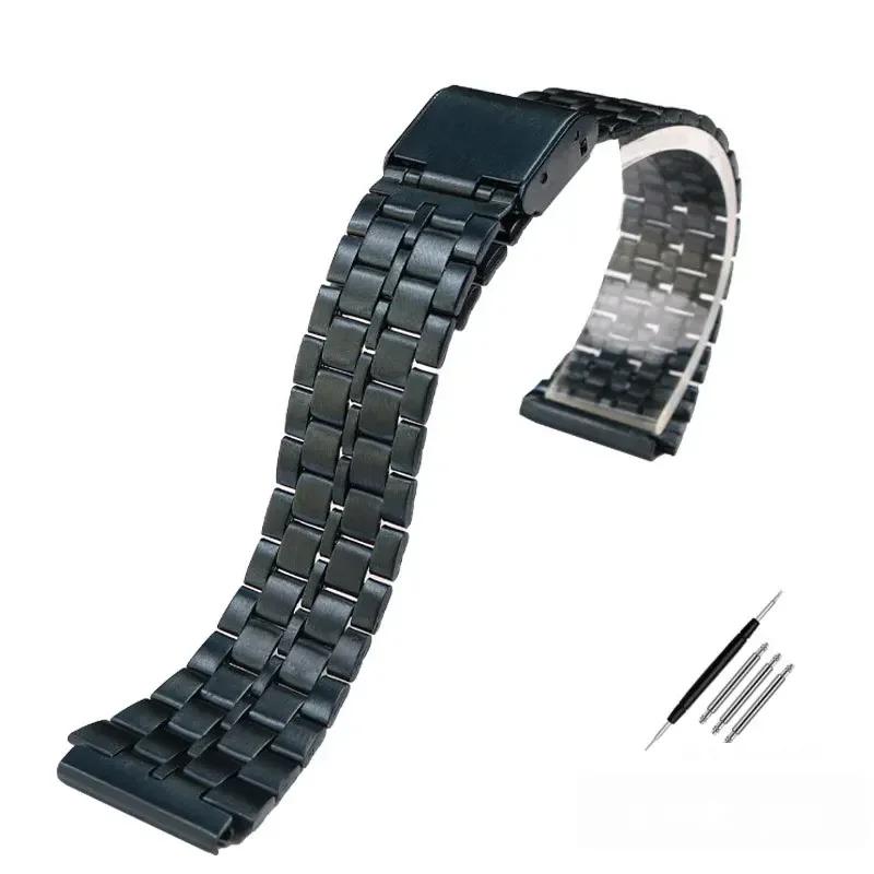 18mm Fine Steel Watchband for CASIO A158 / A159 / A168 /A169 /B650 /AQ230/ 700 Classic Small Square Silver Block  Metal Strap