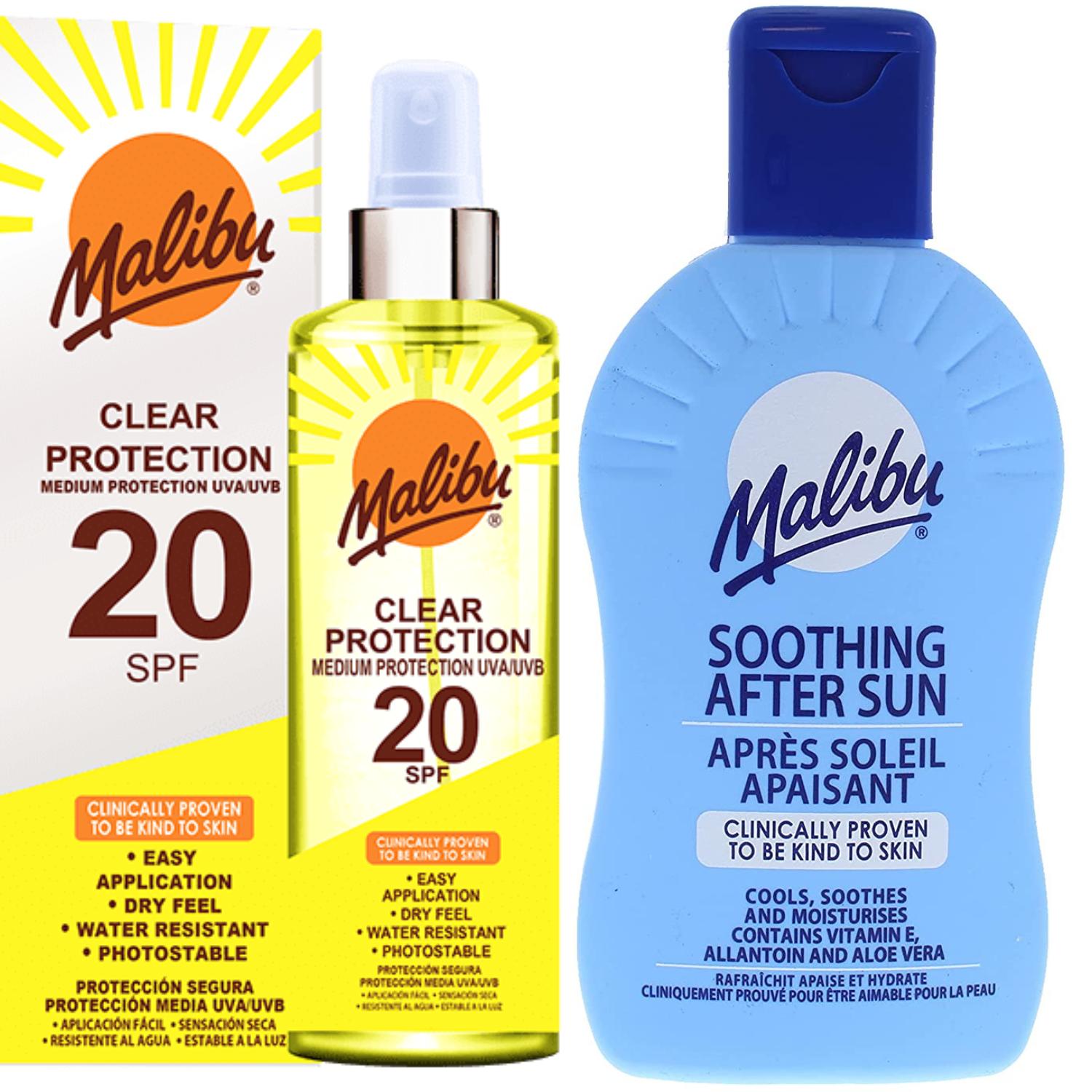 Malibu Unisex Spf20 Protective Spray + Tanning Balm 200Ml