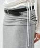 MONGDOL Foldable Banding Long Skirt Gray Mdsk034Gray