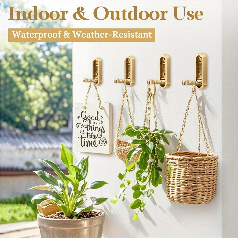 4pc Heavy-Duty Zinc Alloy Wall Hook Foldable Rust-Proof Hidden Door Hooks for Hanging Coat Towel Clothe Hat Bag Key Utility Hook