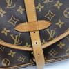 [Pre-Owned] Monogram Saumur 30 Iconic Classic Logo Print Adjustable Shoulder Strap Canvas And Leather Messenger Bag - Fair #Z238QN