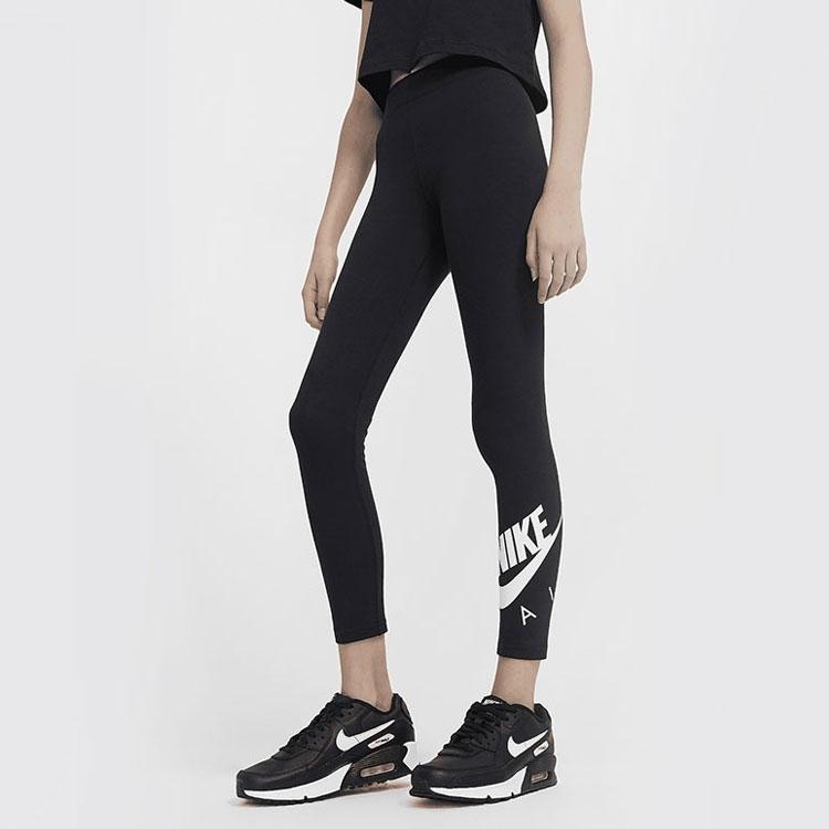 Nike Kids Logo Tight Training Fitness Knitted Pants Kids Pants Black DA1130-010